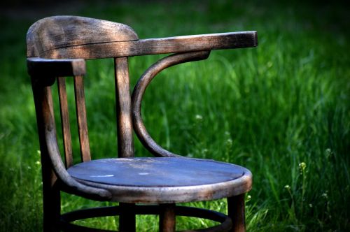 Kėdė, Senoji Kėdė, Sodas, Medinis, Vintage, Ornamentas