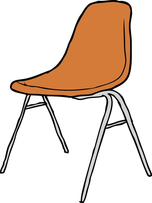 Kėdė, Sėdi, Sėdynė, Šiuolaikiška, Plastmasinis, Formuoti, Šviesa, Nešiojamas, Nemokama Vektorinė Grafika