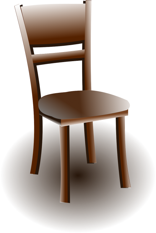 Kėdė, Baldai, Mediena, Medinis, Ruda, Sėdėti, Nemokama Vektorinė Grafika