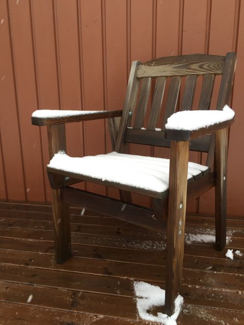 Kėdė, Sniegas, Žiema