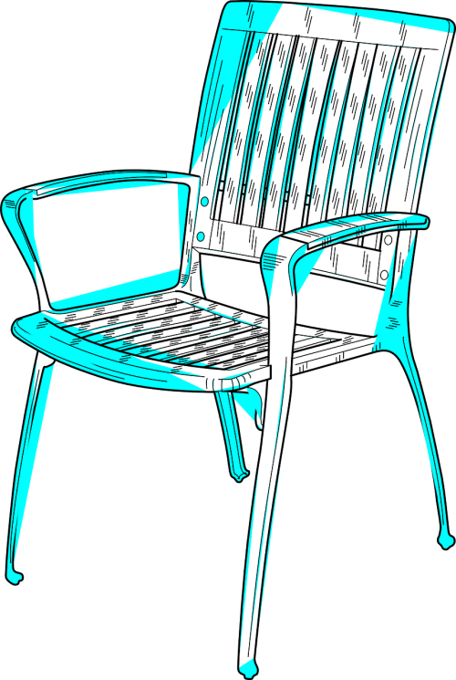 Kėdė, Sėdi, Sėdynė, Mėlynas, Nemokama Vektorinė Grafika