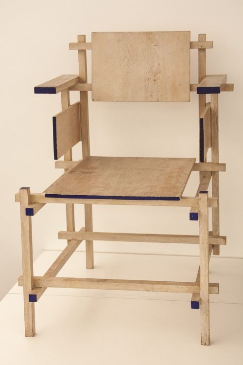 Kėdė, Fotelis, 1918, Gerrit Thomas Rietveld, Utrecht, Dizainas, Klasikinis