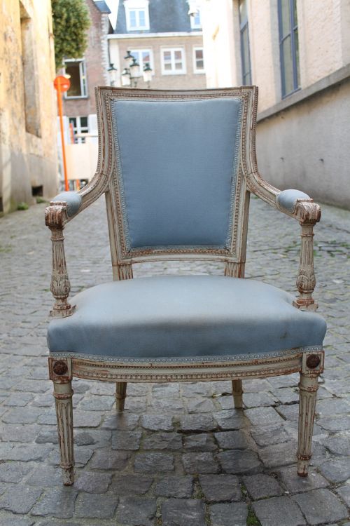 Kėdė, Senovinis, Mėlynas