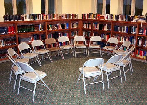 Kėdės, Ratas, Biblioteka, Diskusija, Švietimas, Mokytis, Mokykla, Knygos