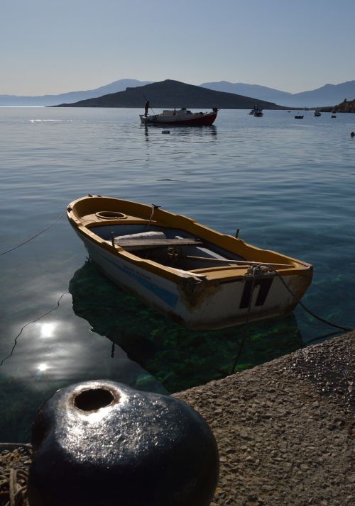 Chalki, Valtis, Uostas, Moring, Sala, Graikija, Jūra, Rhodes