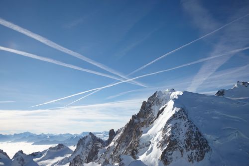 Chamonix, Dangaus Takai, Mėlynas Dangus, Alpės, Kraštovaizdis