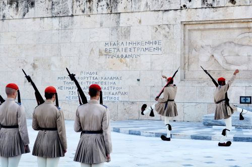 Sargybos Keitimas, Graikijos Parlamentas, Atėnas, Atvirukas, Senovinis Miestas, Graikija, Kareiviai