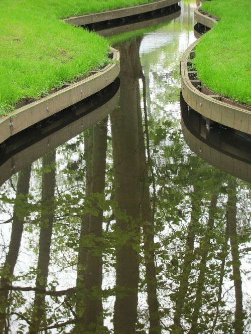 Kanalas, Vanduo, Amsterdamas, Veidrodis, Parkas, Žalia Zona