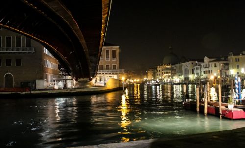 Kanalas, Vanduo, Boot, Naktis, Žibintai, Romantiškas, Be Turistų, Venecija