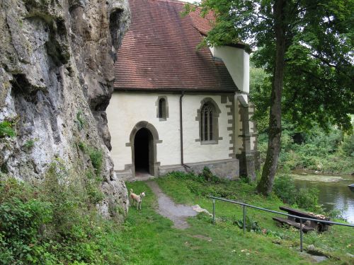 Koplyčia, Bažnyčia, Maža Bažnyčia, Pastatas, Rokas, Upė, Jagst, Krikščionybė, Brangakmenis, Krikščionis, Religija, Viduramžiai, Württemberg, Istoriškai, Fjeras, Kraštovaizdis, Gamta, Atsiskyrėlis, Kaimas