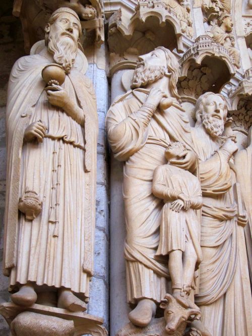 Chartres Katedra, Šiaurinis Transeptas, Portalas, Skulptūra, Viduramžių, Katedra, Chartres, France, Prancūzų Kalba, Gotika, Architektūra, Unesco, Bažnyčia, Katalikų, Eksterjeras