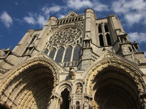 Chartres Katedra, Viduramžių, Gotika, Architektūra, Unesco, France, Fasadas