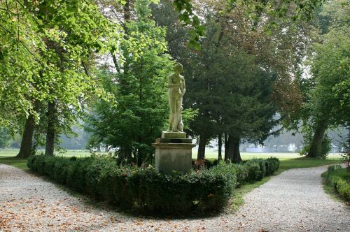 Château De Chantilly, Sodas, Sodo Statula, Medžiai, Žalias, France, Taika, Ramybė