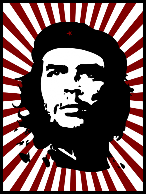 Che, Guevara, Raudona, Siluetas, Juostelės, Revoliucija, Nemokama Vektorinė Grafika