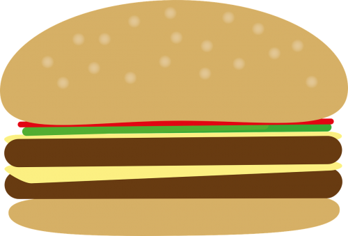 Cheeseburger, Mesainis, Roll, Greitas Maistas, Valgyti, Mėsa, Duona, Skanus, Nesveika, Riebus, Pašalinti, Nemokama Vektorinė Grafika