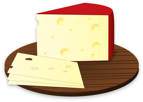 Sūris, Maistas, Gabaliukas, Pietūs, Maistas, Edamo Sūris, Geltona, Nemokama Vektorinė Grafika
