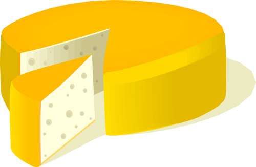 Sūris, Maistas, Edamo Sūris, Gabaliukas, Geltona, Nemokama Vektorinė Grafika