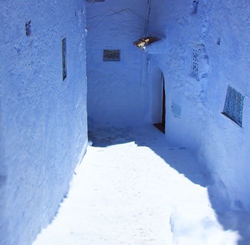 Chefchaouen, Marokas, Šiaurės Afrika, Alėja, Mėlynas, Kaimas, Toli, Fasadai, Mėlynas Fasadas, Mėlynos Sienos, Namo Įėjimas, Durys