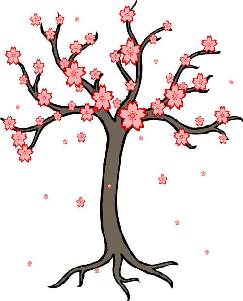 Vyšnių Žiedas, Vyšnios Medis, Medžio Žiedas, Medis, Žydi, Rožinis, Nemokama Vektorinė Grafika