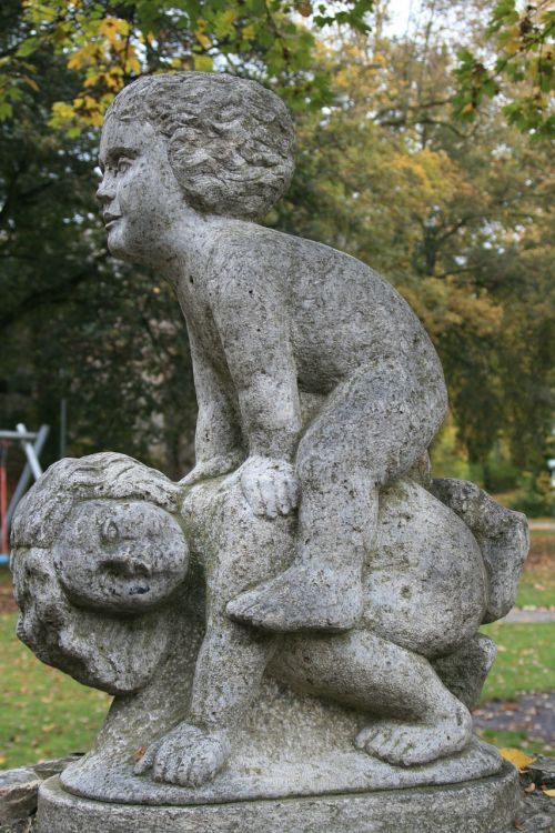 Cherubas, Parkas, Angelo Figūra, Statula, Skulptūra