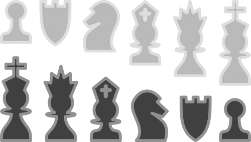 Šachmatai, Skaičiai, Žaidimas, Strateginis Žaidimas, Balta, Juoda, Nemokama Vektorinė Grafika