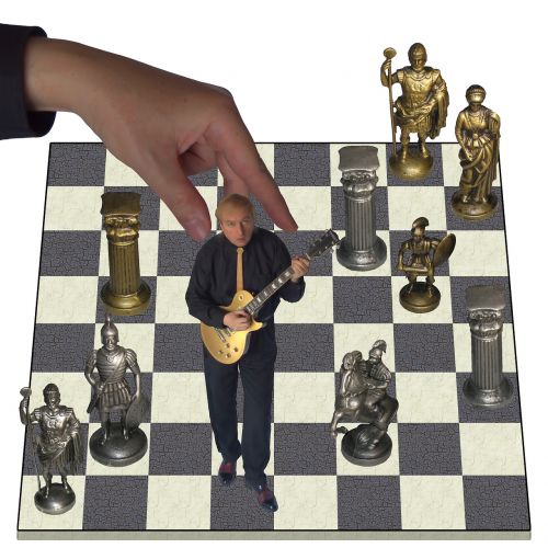 Šachmatai, Šachmatų Figūrėlė, Manipuliavimas, Gitaristas, Žaisti, Gitaristas, Šachmatų Žaidimas