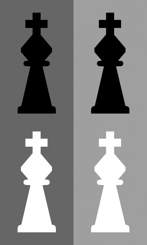 Šachmatai, Karalius, Meeple, Žaidimas, Juoda, Balta, Stiprus, Galia, Nemokama Vektorinė Grafika