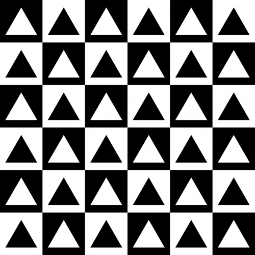 Šachmatų Lenta, Kontrastas, Aikštės, Trikampiai, Modelis, Nemokama Vektorinė Grafika