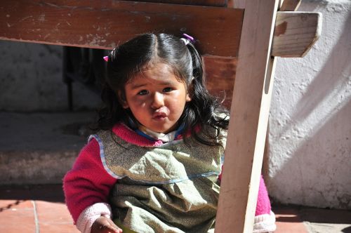 Vaikas, Mergaitė, Peru, Mielas, Veidai, Quechua, Sucre