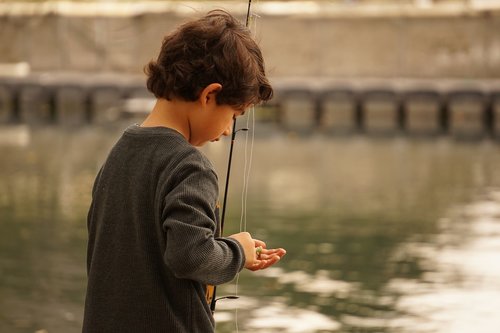 Vaikas,  Žvejybos,  Cukranendrių,  Ežeras