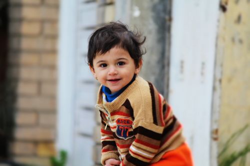 Vaikas, Mielas, Šypsena, Laimė, Mažai, Moteris, Iraq