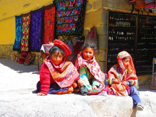 Vaikai, Tipiški Drabužiai, Peru, Žmonės