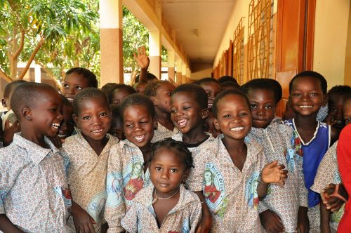 Vaikai, Darželis, Šypsena, Juoktis, Afrika, Burkina Fasas