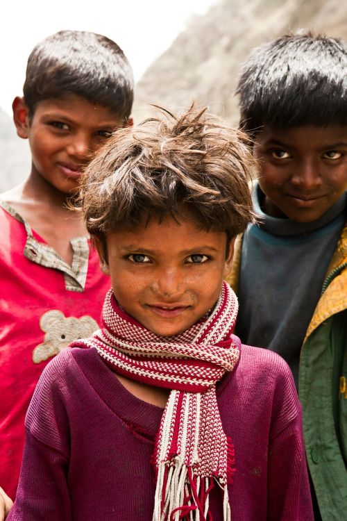 Vaikai, Mergaitė, Berniukas, Vyras, Indija, Nepalas, Himalaja, Tuščias Puslapis