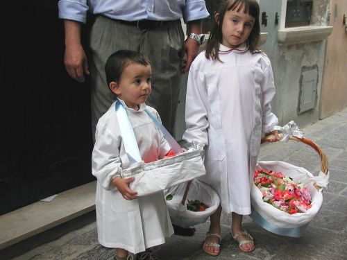 Vaikai,  Gėlės,  Katalikų,  Pirmoji Bendrystė,  Italija