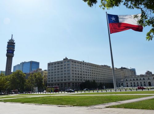 Čile, Santiago, Kapitalas, Rūmai, Vyriausybė, Architektūra, Fasadas, Vėliava, Pietų Amerika, Erdvė