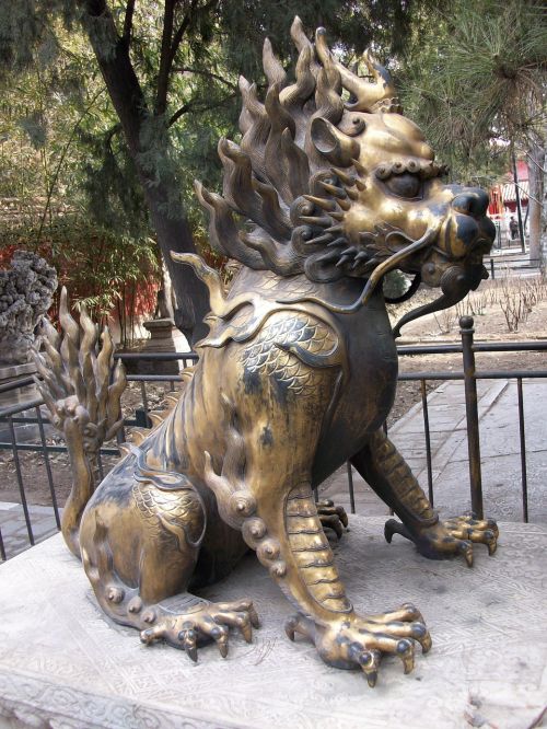Liūtas, Skulptūra, Senovės, Kultūra, Apdaila, Gyvūnas, Pekinas, Kinija