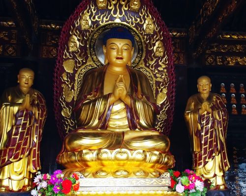 Kinija, Xian, Pagoda, Laukiniai Žąsys, Buda, Budizmo Šventykla, Budizmas, Statula, Religija
