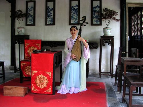Kinija, Muzika, Asian Moteris, Poilsis, Muzikinis Instrumentas