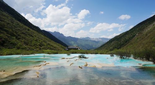 Kinija, Sichuanas, Jiuzhaigou, Vasara, Deivės Ežeras