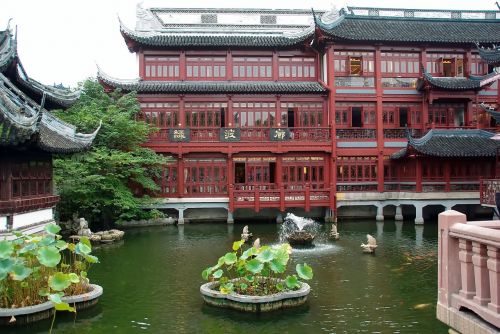 Kinija, Šanchajus, Mansion Yu, Tradicija, Sodas, Vandens, Architektūra, Tradicinis Būstas