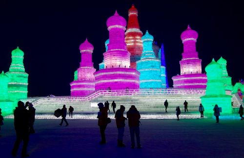 Kinija, Harbin, Ledas, Turizmas, Festivalis, Žiema