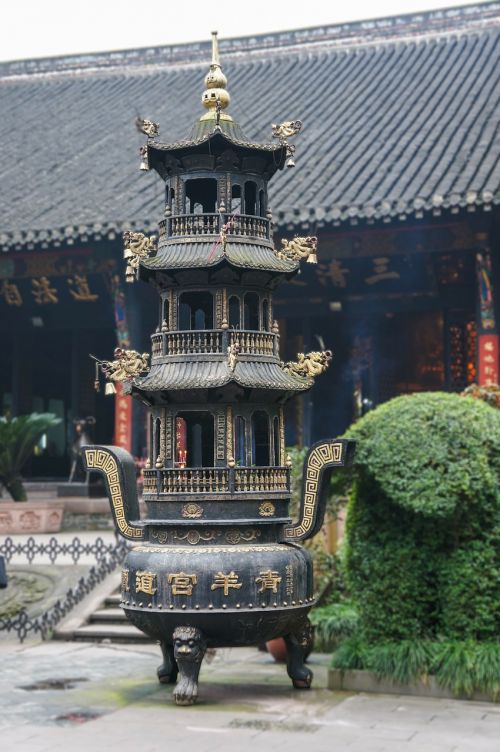 Kinija, Čengdu, Taoistinė Šventykla