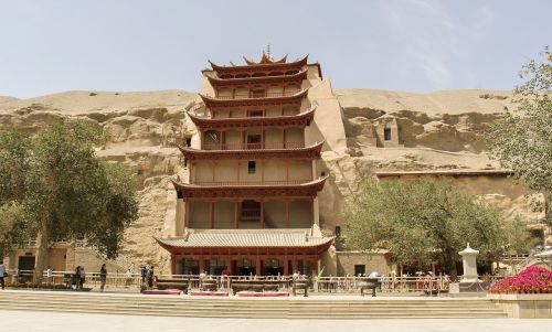 Kinija, Gansu Provincija, Dunhuang, Mogao Urvai