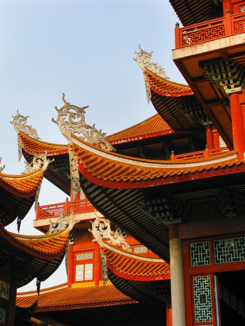 Kinija, Fuzhou, Šita Šventykla, Bazilika, Mansarda, Vienuolynas, Šventykla, Senovės Architektūra