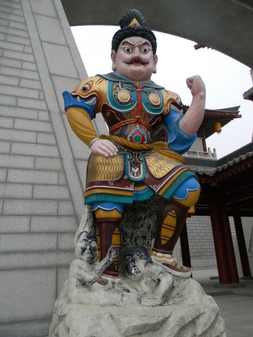 Kinija, Senovės Laikai, Statula, Tradicinis, Spalva, Akmuo, Dažymas