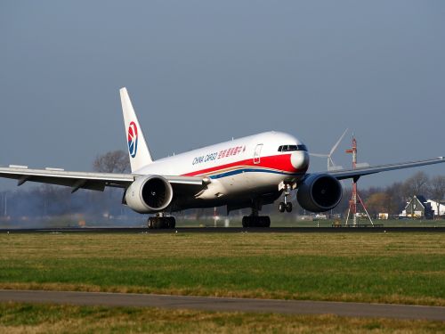 Kinijos Krovininės Avialinijos,  Boeing 777,  Orlaivis,  Lėktuvas,  Nusileidimas,  Oro Uostas,  Gabenimas,  Aviacija,  Reaktyvinis