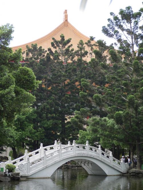 Kinų Tiltas, Parkas, Medžiai, Taipei, Taivanas