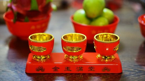 Kinų Naujieji Metai, Garbinimas, Raudona, Vyno Taurės, Pagal Užsakymą