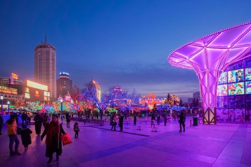 Kinų Naujieji Metai, Xining Centro Aikštė, Naktis
